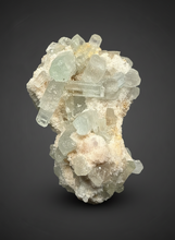Load image into Gallery viewer, Light Mint Green Tourmaline on Matrix– Pegmatite Mineral Specimen from Pakistan
