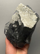 Load image into Gallery viewer, Premium Cubic Green–Purple Phantom Fluorite with Flower Calcite on Matrix

Xianghualing Mine, Hunan Province, China
