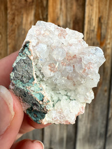 Red Phantom Apophyllite on Green Heulandite • Maharashtra, India