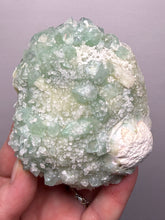 Load image into Gallery viewer, Luminous Mint Apophyllite with Glittering Druzy Sugar Quartz – India
