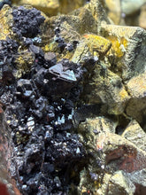 Load image into Gallery viewer, 3.3” New Find: Huanzala Mine Peru Sphalerite + Chalcopyrite + Apatite + Calcite + Quartz | Collector Display Specimen

