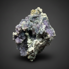 Load image into Gallery viewer, 3.8” Indonesian Grape Agate (Radial Spray Terminated Quartz) Display Specimen | Mamuju, West Sulawesi, Indonesia
