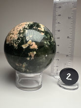 Load image into Gallery viewer, Pink Blossom Green Smoky Garden Quartz Sphere from Madagascar
