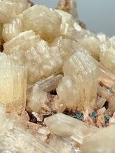 Load image into Gallery viewer, Shiny Peach Stilbite on Druzy Red Heulandite – High-Grade Collector Mineral Specimen from India
