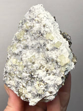 Load image into Gallery viewer, 3.8” New Find: Huanzala Mine Peru Sphalerite + Chalcopyrite + Apatite + Calcite + Quartz | Collector Display Specimen
