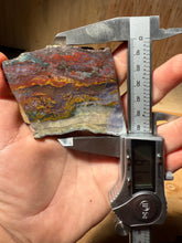 Load image into Gallery viewer, PREMIUM DISPLAY or LAPIDARY SLAB • Moroccan “Dream Landscape Jagate” (Purple, Teal, Red, Green, Red, Yellow &amp; Orange Moss Plume Agate + Jasper) Stone • Double Sided • High Atlas Mountains • Unpolished

