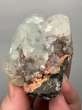 Load image into Gallery viewer, Lustrous Apophyllite over Red Heulandite (Zeolite Pocket) — Deccan Traps, Maharashtra, India
