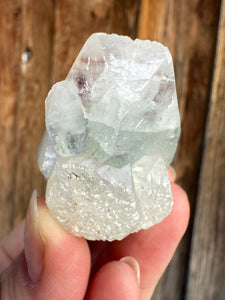 Mint Green Apophyllite w Red Phantom • Maharashtra, India