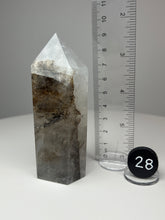 Load image into Gallery viewer, Dendrite Manganese Included Iron Oxide Quartz (Golden Healer) Obelisk Tower • RARE
