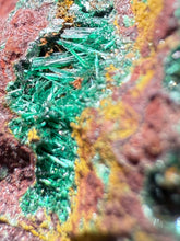 Load image into Gallery viewer, Brochantite Collector Mineral Specimen – Vivid Green Copper Crystals from Morocco
