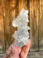 Load image into Gallery viewer, Clear Gem Apophyllite Encrusted Stalactite • Maharashtra, India
