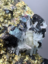 Load image into Gallery viewer, New Find: Huanzala Mine Peru Sphalerite + Chalcopyrite + Apatite + Calcite + Quartz | Collector Display Specimen
