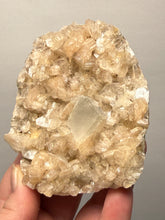 Load image into Gallery viewer, Rare Druzy Golden Diamond Calcite &amp; Pink Huelandite Matrix — Maharashtra, India | Collector Cabinet Specimen

