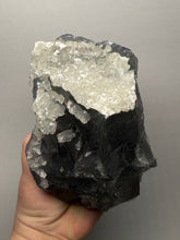Load image into Gallery viewer, Premium Cubic Green–Purple Phantom Fluorite with Flower Calcite on Matrix

Xianghualing Mine, Hunan Province, China

