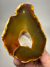 Load image into Gallery viewer, High-Grade Indonesian Sumatra Agate Pair – Vibrant Banded Chalcedony with Rich Color Zoning | Ethical Lapidary &amp; Collector Display Specimens
