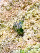 Load image into Gallery viewer, Gemmy Green Garnet on Matrix – Pakistan Collector Specimen
