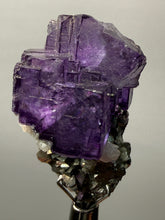 Load image into Gallery viewer, Cubic Fluorite Crystal Thumbnail Specimen | Chashan Mine, Chenzhou, Hunan, China | Collector Mineral Display
