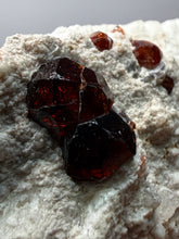 Load image into Gallery viewer, High-Grade Naturally Faceted Red Spessartine Garnet on Matrix — Skardu, Pakistan
