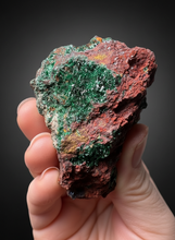 Load image into Gallery viewer, Brochantite Collector Mineral Specimen – Vivid Green Copper Crystals from Morocco
