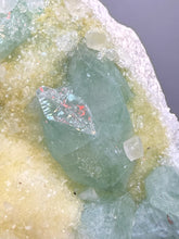 Load image into Gallery viewer, Luminous Mint Apophyllite with Glittering Druzy Sugar Quartz – India

