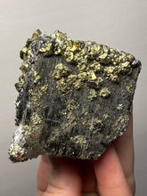 Load image into Gallery viewer, 3” New Find: Huanzala Mine Peru Sphalerite + Chalcopyrite + Apatite + Calcite + Quartz | Collector Display Specimen
