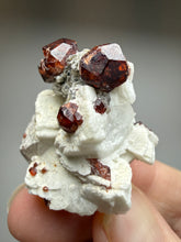 Load image into Gallery viewer, High-Grade Naturally Faceted Red Spessartine Garnet on Matrix — Skardu, Pakistan
