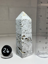 Load image into Gallery viewer, White Pseudomorph Agate after Anhydrite Obelisk Tower from Mexico
