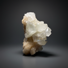 Load image into Gallery viewer, High-Grade Light Green Apophyllite on Pink Stilbite Zeolite | Indian Collector Mineral Specimen
