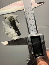 Load image into Gallery viewer, Blue Cap Dark Green Stak Nala Tourmaline on Cleavelandite Matrix – Haramosh Mountains, Pakistan
