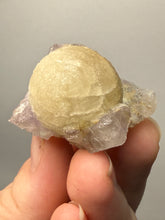 Load image into Gallery viewer, Rare Botryoidal Yellow Fluorite on Quartz Matrix  Collector Mineral Specimen – Maharashtra, India
