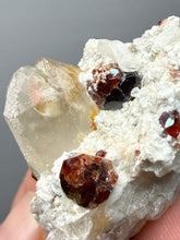 Load image into Gallery viewer, High-Grade Naturally Faceted Red Spessartine Garnet on Matrix — Skardu, Pakistan
