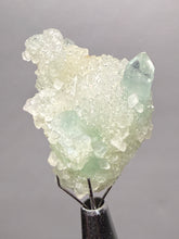 Load image into Gallery viewer, Luminous Mint Apophyllite with Glittering Druzy Sugar Quartz – India
