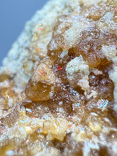 Load image into Gallery viewer, Hessonite Garnet Cluster on Matrix – Natural Collector Specimen from Pakistan | High-Grade Orange-Red Garnet Crystals
