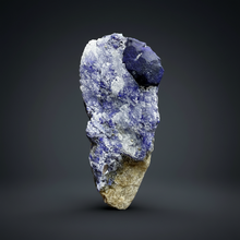 Load image into Gallery viewer, Afghan Lazurite Specimen | Deep Blue Lapis-Grade Crystal on Matrix | Collector Display Mineral
