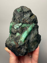 Load image into Gallery viewer, Emerald Variety Green Beryl on Matrix | Northern Bahia, Brazil | Collector Mineral Display Specimen
