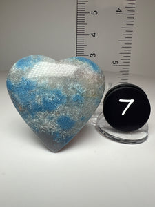 Blue Trolleite from Brazil • Heart