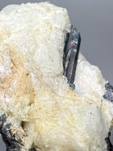 Load image into Gallery viewer, Blue Indicolite &amp; Mint Green Tourmaline on Matrix – Pegmatite Mineral Specimen from Pakistan
