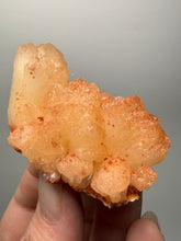 Load image into Gallery viewer, Red Heulandite on Cream Stilbite Zeolite Cluster – India (Collector Mineral Specimen)
