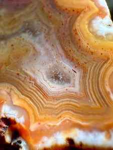 Rare Moroccan Orange and Pink Agate Collected by Indigenous Nomads | Ancient Beauty from the Sahara
