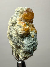 Load image into Gallery viewer, Hessonite Garnet Cluster on Matrix – Natural Collector Specimen from Pakistan | High-Grade Orange-Red Garnet Crystals
