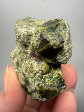 Load image into Gallery viewer, Gemmy Green Garnet on Matrix – Pakistan Collector Specimen
