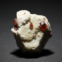 Load image into Gallery viewer, High-Grade Naturally Faceted Red Spessartine Garnet on Matrix — Skardu, Pakistan
