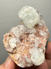 Load image into Gallery viewer, Green Apophyllite on Red &amp; Green Heulandite – Deccan Traps, Maharashtra, India
