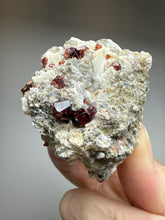 Load image into Gallery viewer, High-Grade Naturally Faceted Red Spessartine Garnet on Matrix — Skardu, Pakistan
