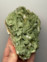 Load image into Gallery viewer, High-Grade Green Heulandite on Peach Stilbite Crystal Cluster | Deccan Traps, Maharashtra, India | Collector Mineral Specimen
