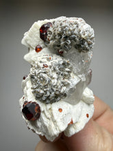 Load image into Gallery viewer, High-Grade Naturally Faceted Red Spessartine Garnet on Matrix — Skardu, Pakistan
