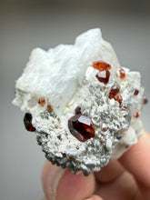 Load image into Gallery viewer, High-Grade Naturally Faceted Red Spessartine Garnet on Matrix — Skardu, Pakistan
