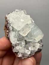 Load image into Gallery viewer, Lustrous Apophyllite over Red Heulandite (Zeolite Pocket) — Deccan Traps, Maharashtra, India
