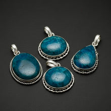 Load image into Gallery viewer, PENDANT | Blue Apatite | 925 Silver Plated
