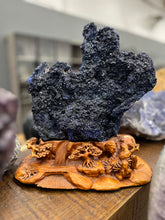 Load image into Gallery viewer, Museum Grade Azurite on stand from Chessy France
